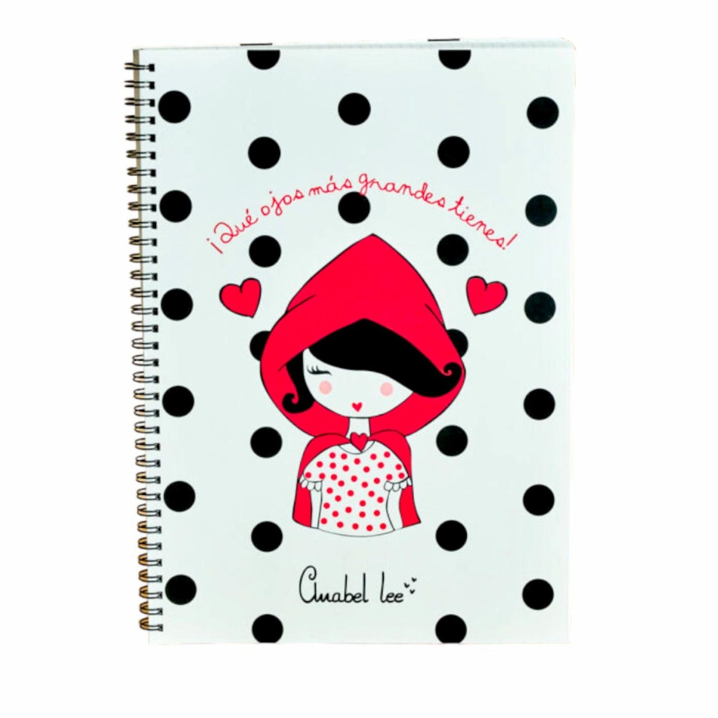 Cuaderno Caperucita Blanco para expresión creativa poética de Anabel Lee