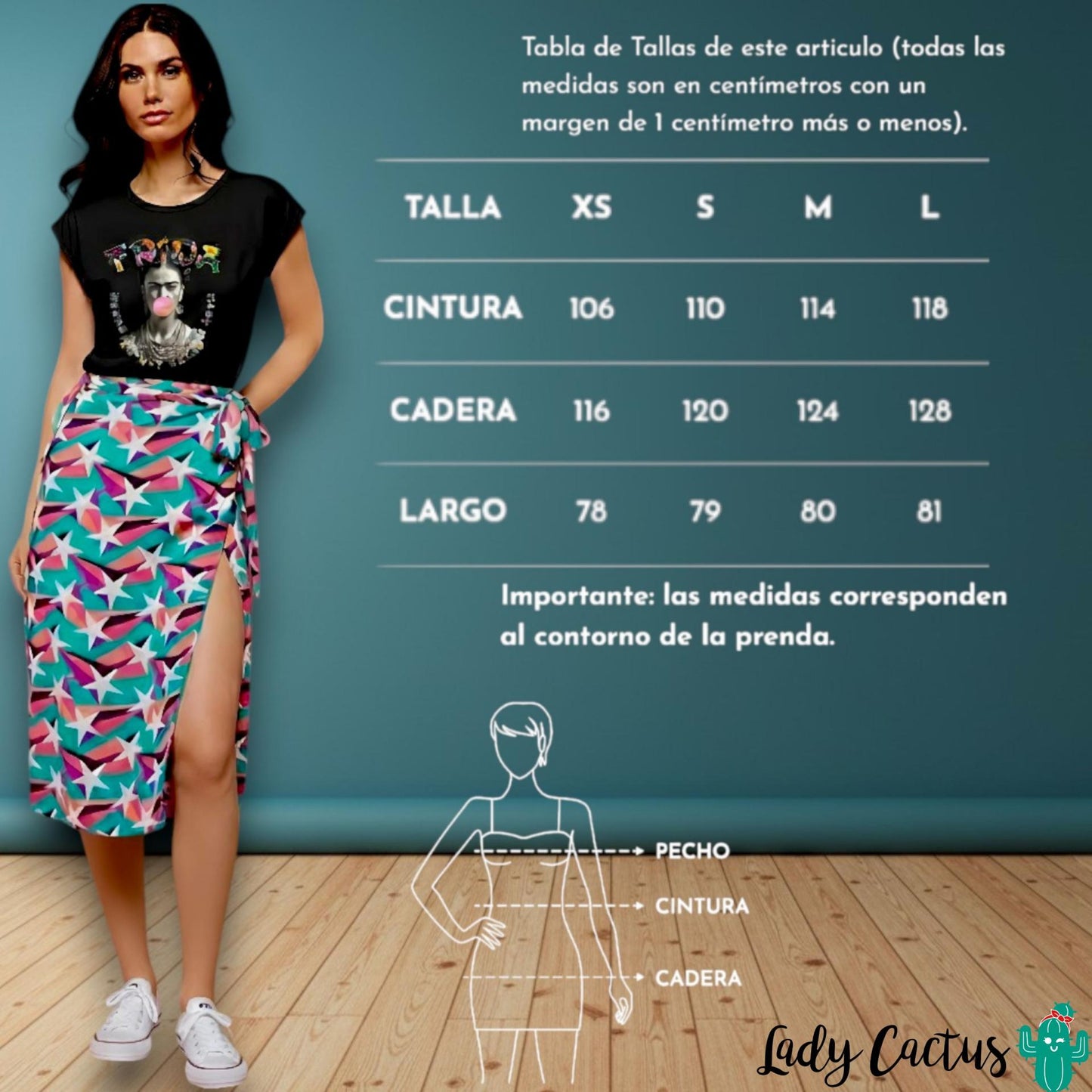 Guía de tallas de la Falda Kimmel de Minueto