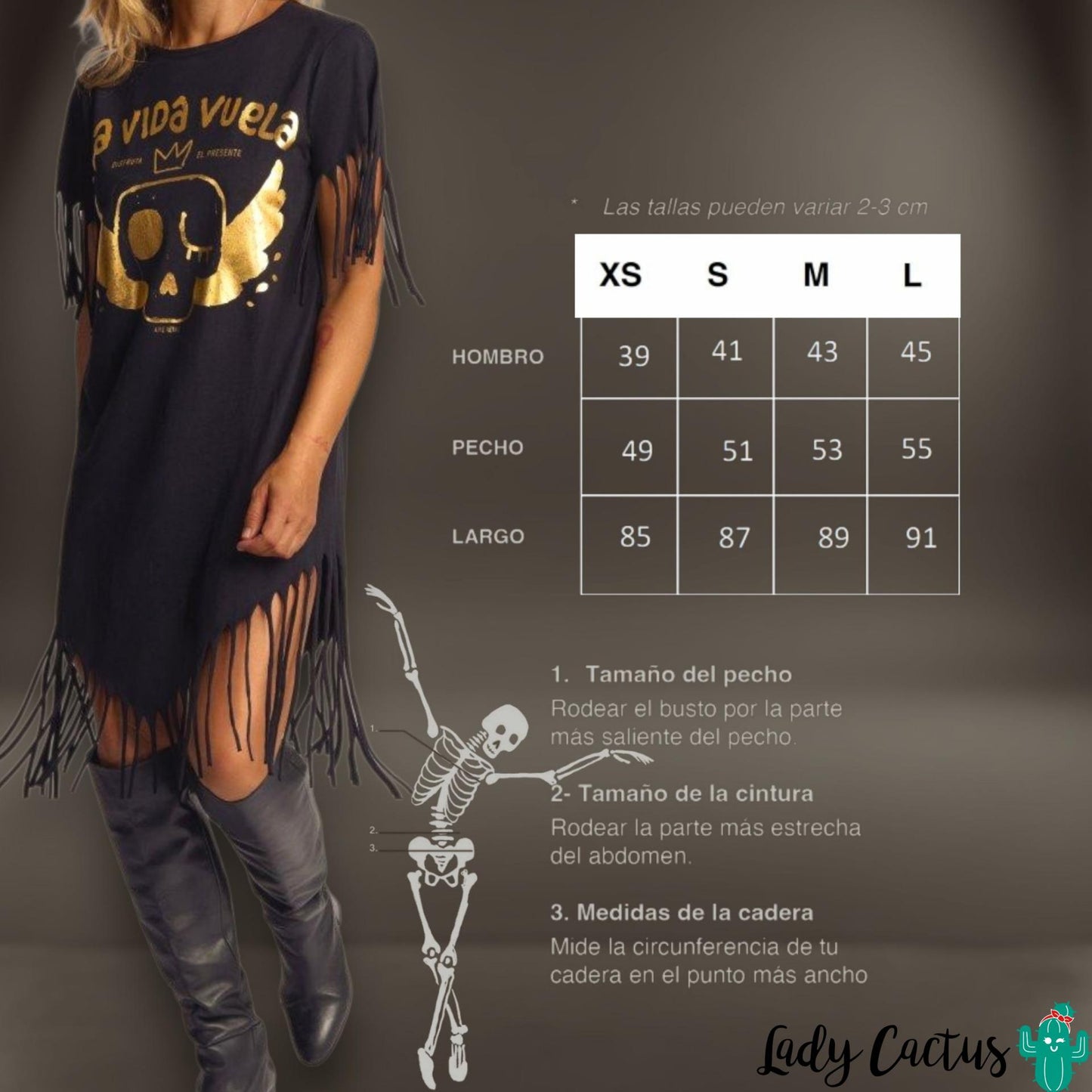 Guía de tallas del Vestido La Vida Vuela de Aire Retro