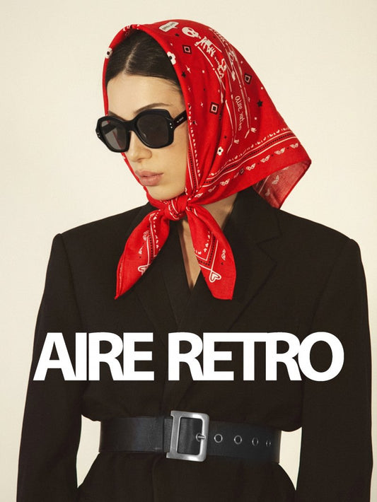 Pañuelo bandana "Piensas en mi" rojo de Aire Retro