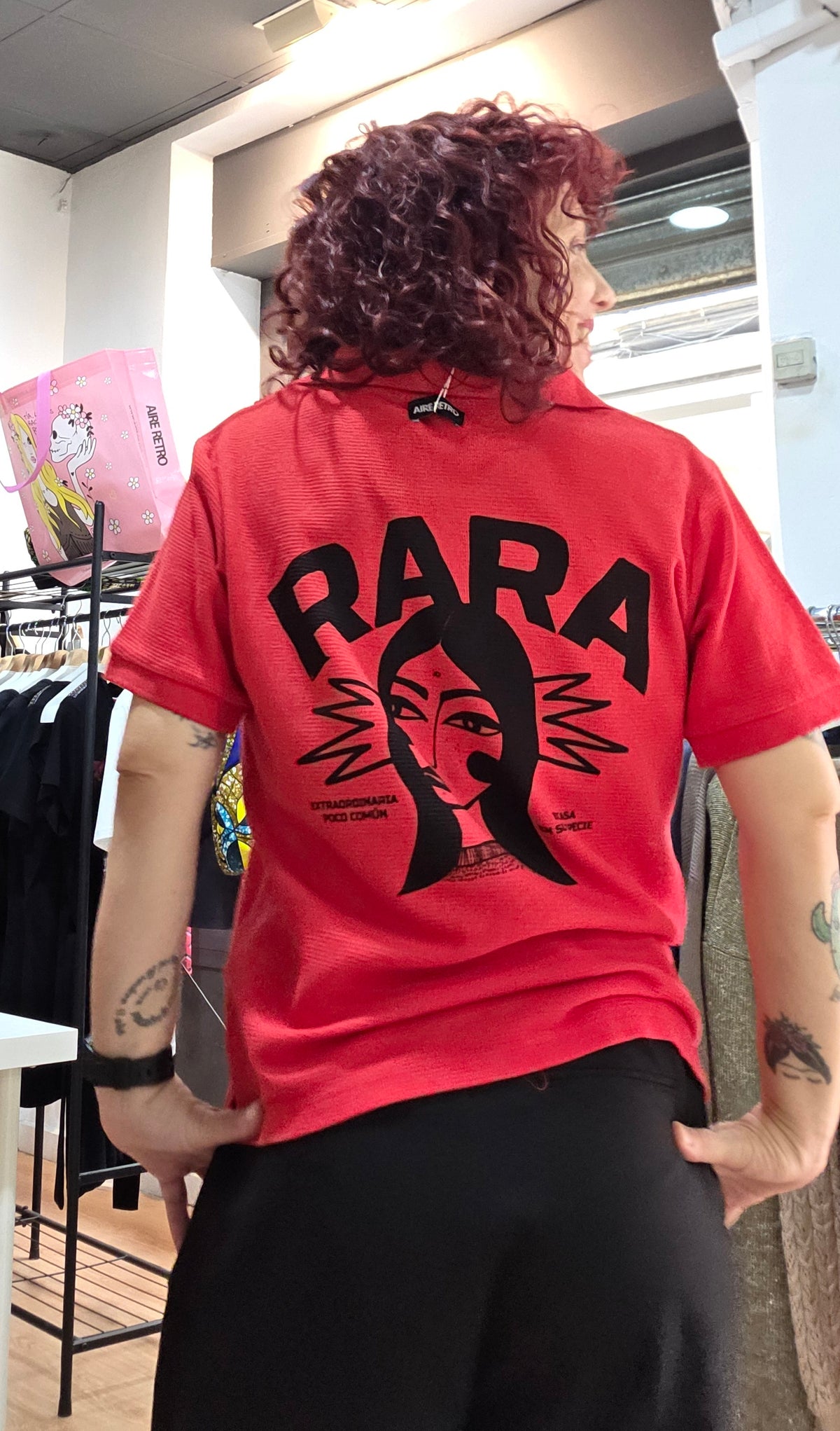 Camiseta polo "rara" rojo de Aire Retro