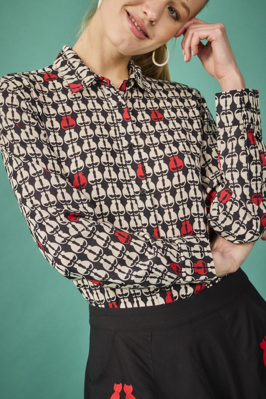 Camisa Atenas Gato rojo de Smile Vestidor