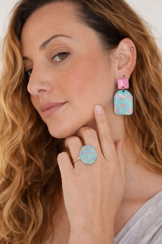 Pendientes flúor de Lady Cactus