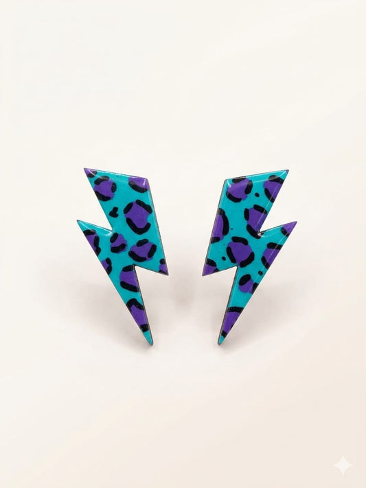 Pendientes Rayos azul turquesa de Lady Cactus