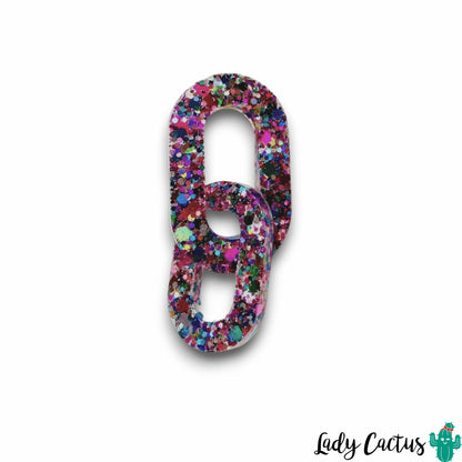 Pendientes de resina con efecto brilli brilli que no pesan nada