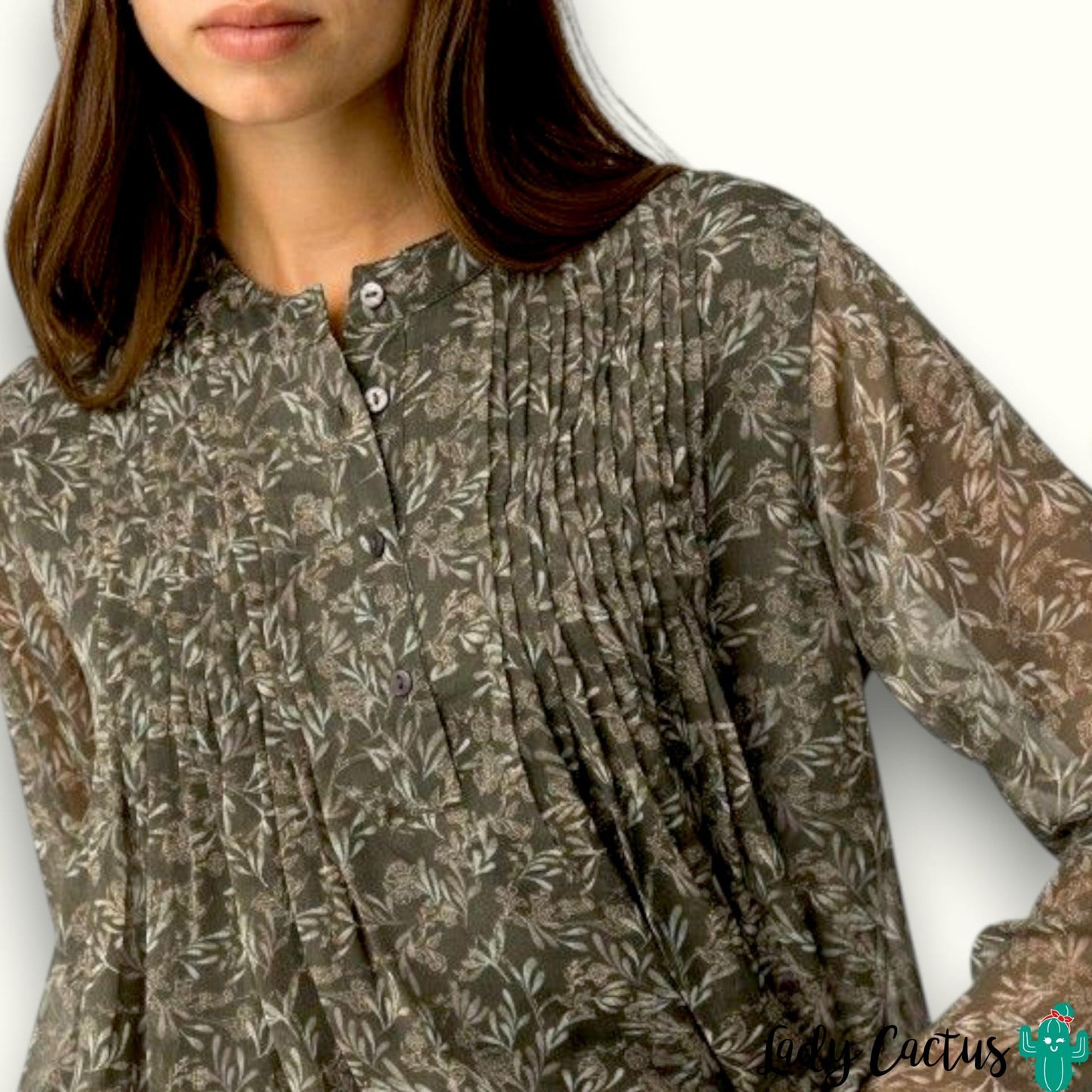 Blusa manga larga fluida para comodidad diaria