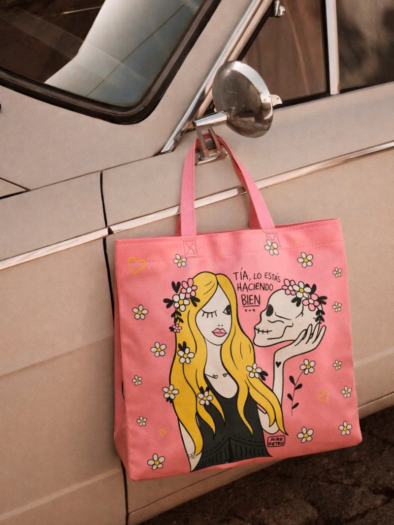 Bolsa grande "Haciendo bien" de Aire Retro