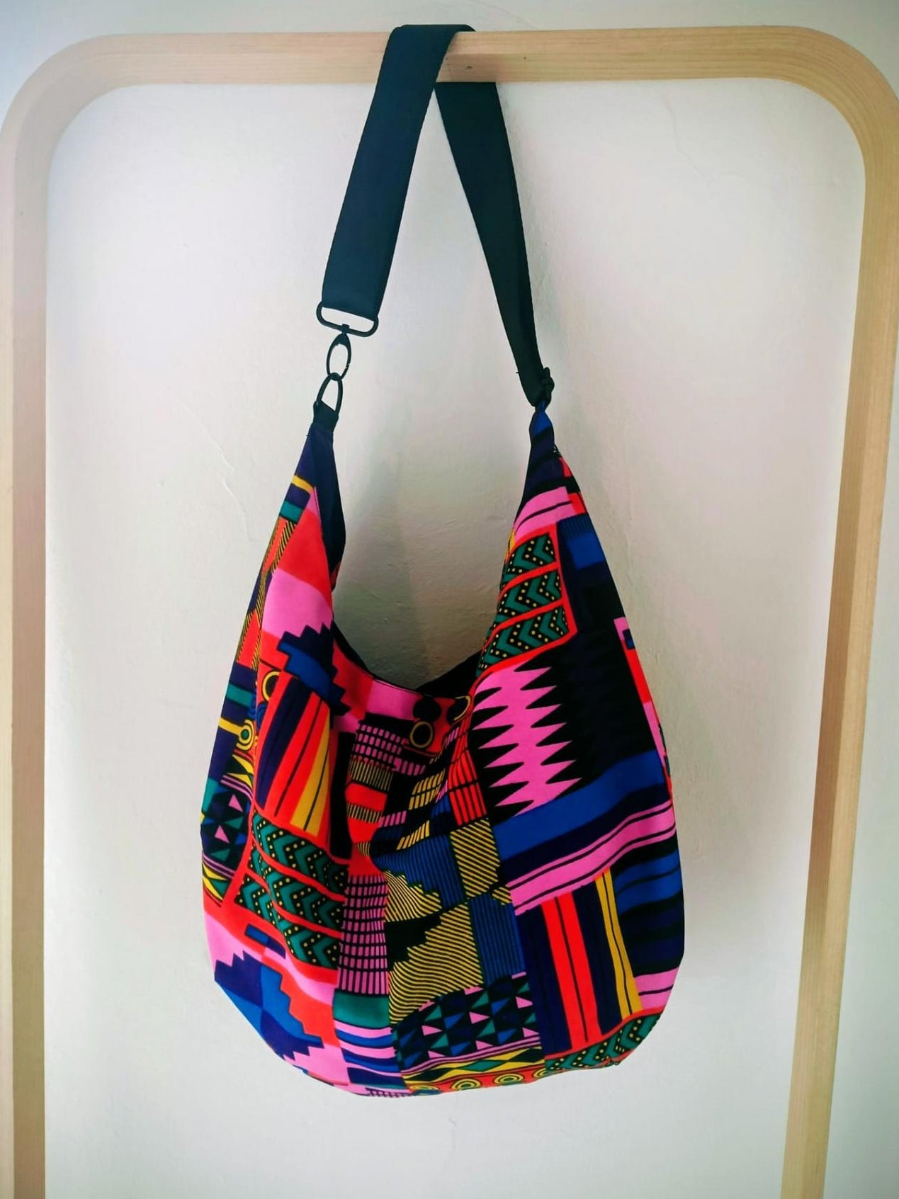 Bolso grande de 43x43 cm con diseño multicolor Lady Cactus