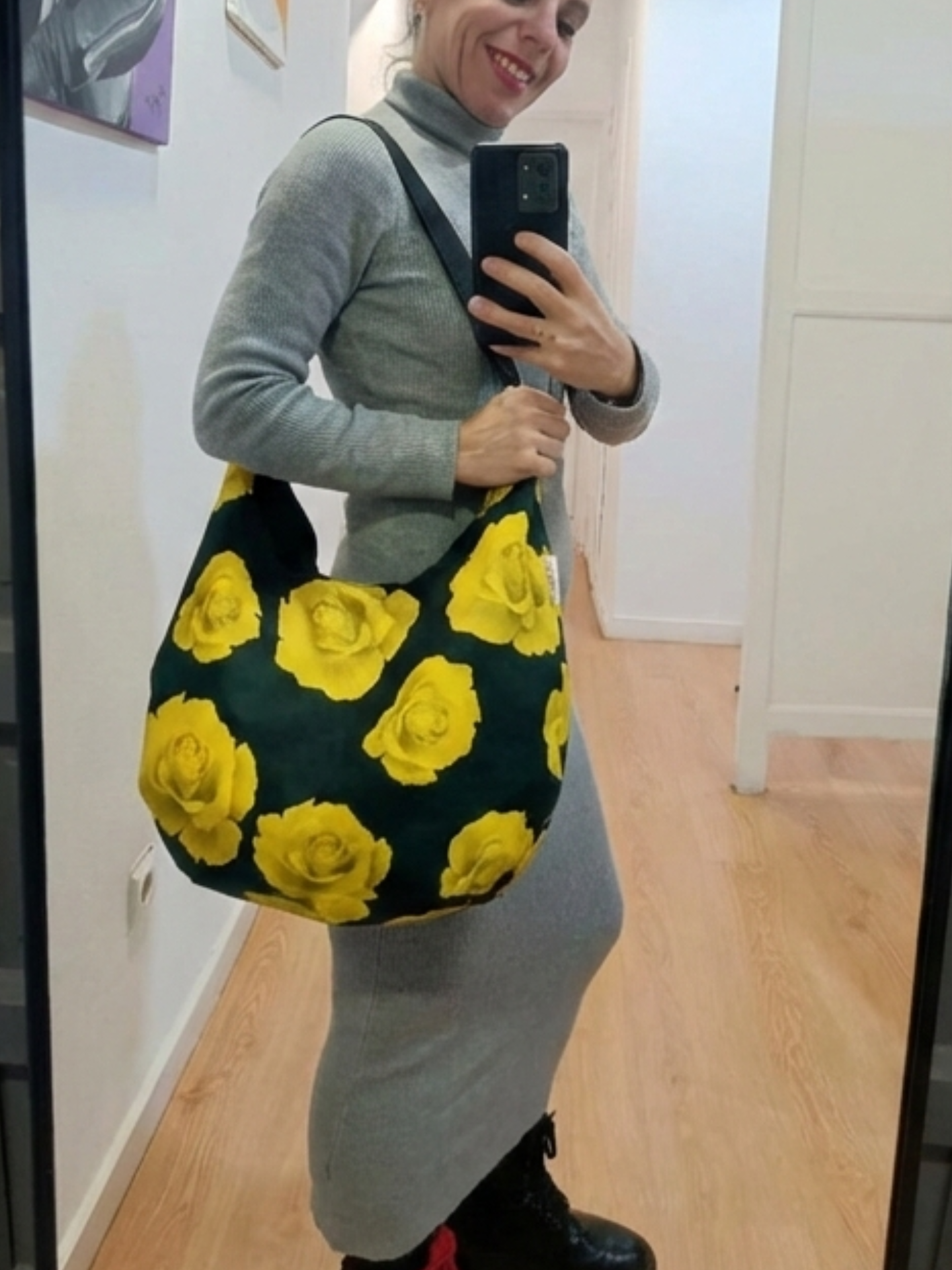 Bolso Bandolera Rosas Amarillas Lady Cactus