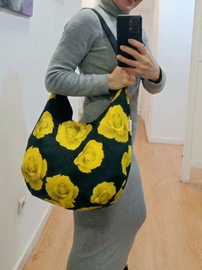 Bolso Bandolera Rosas Amarillas Lady Cactus