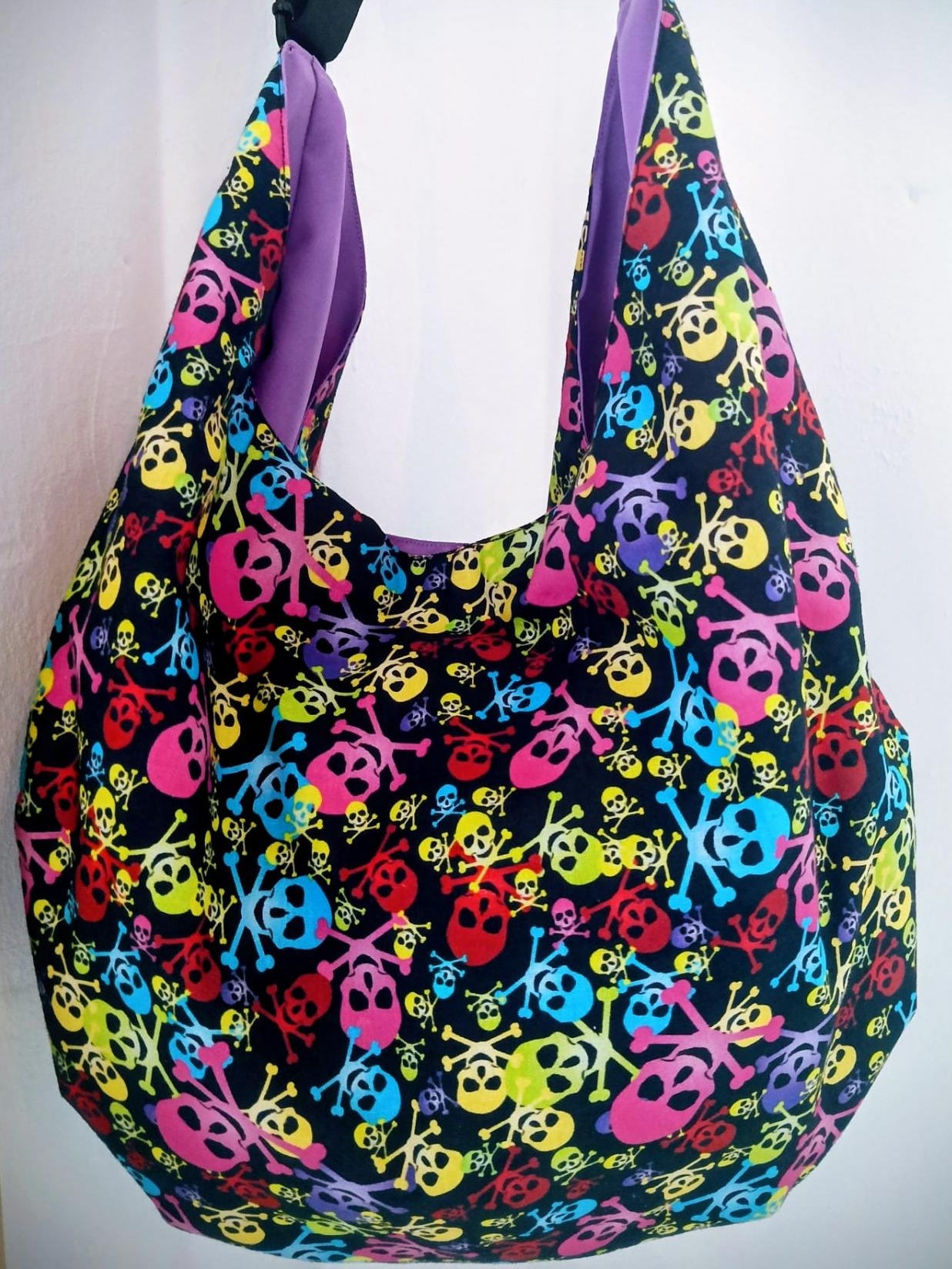 Bolso artesanal grande de 43x43 cm diseño Lady Cactus