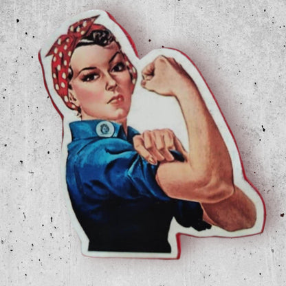 Broche We Can Do It de madera