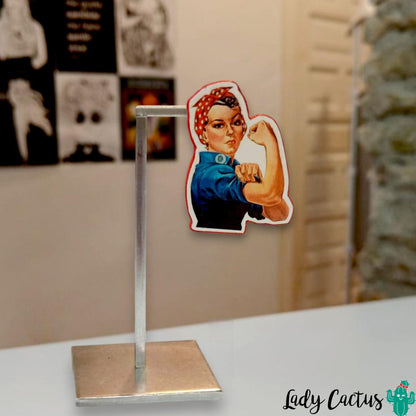 Broche We Can Do It de madera