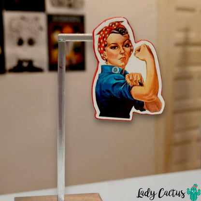 Broche We Can Do It de madera