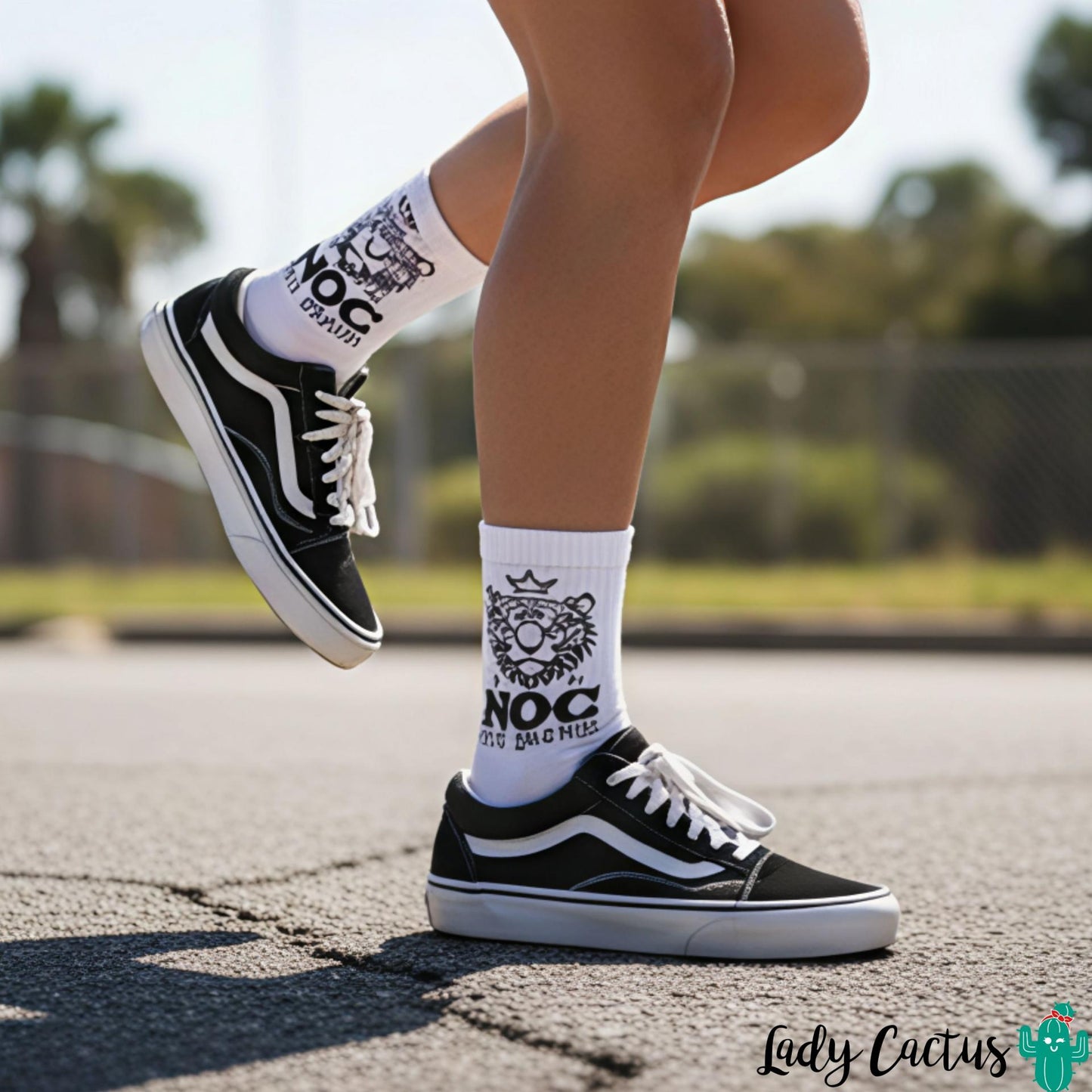 Calcetines Tiger blanco como novedad exclusiva de Noc the Brand en Lady Cactus