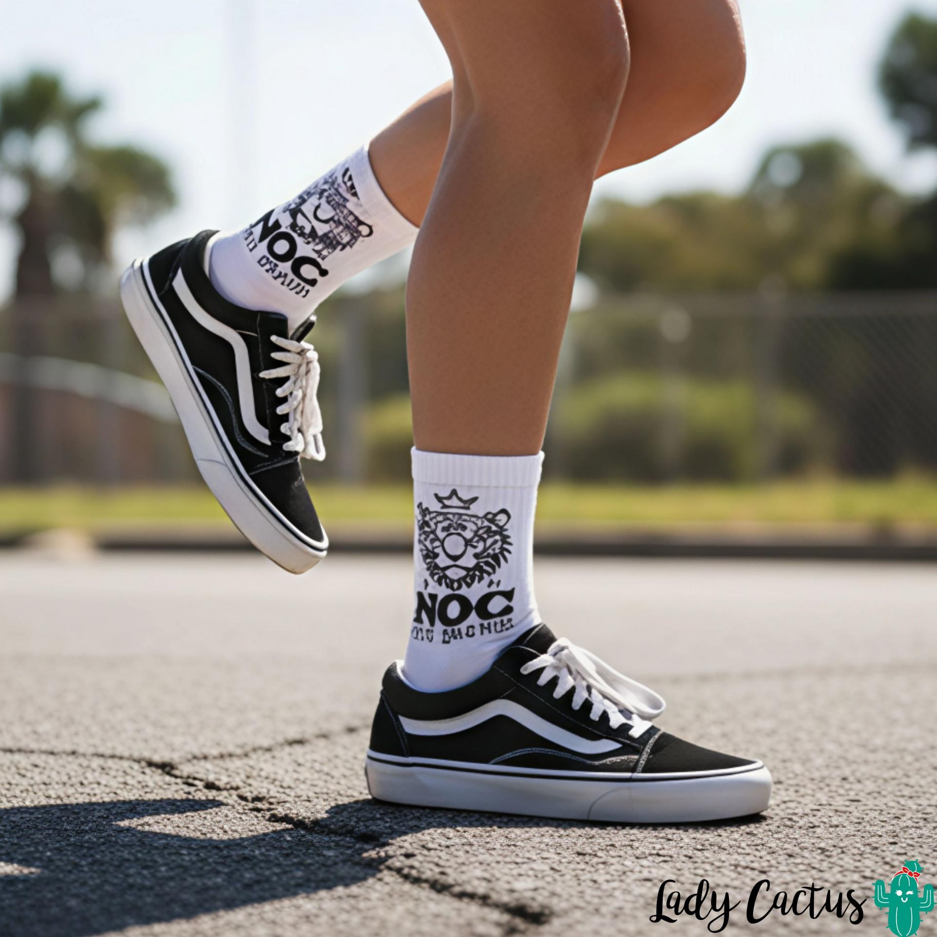 Calcetines Tiger blanco como novedad exclusiva de Noc the Brand en Lady Cactus