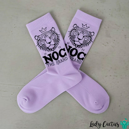 Calcetines Tiger lila para looks urbanos inspiradores de Noc the Brand