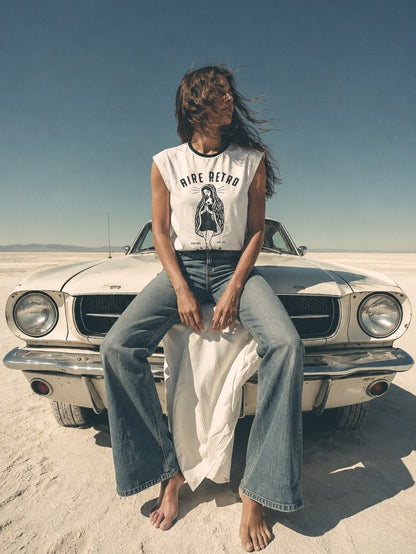 Camiseta "Guadalupe" blanca de Aire Retro