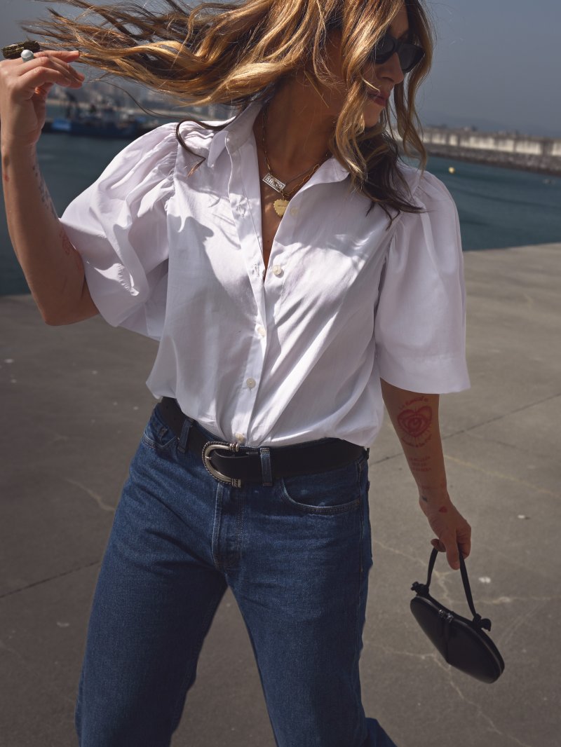 Camisa blanca Audrey de Aire Retro disponible en Lady Cactus