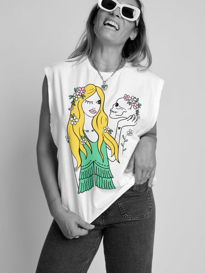 Camiseta oversize con ilustración Haciendo bien de la firma Aire Retro.