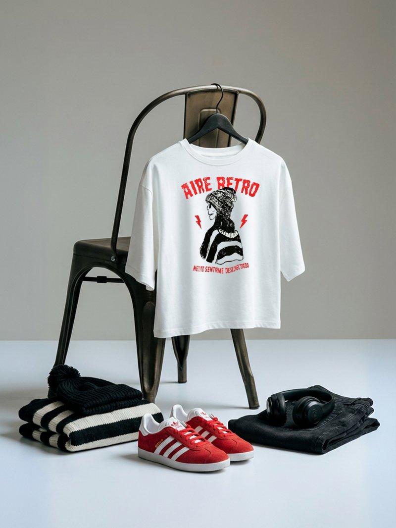 Camiseta de algodón 100% de alta calidad marca Aire Retro