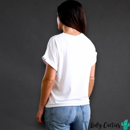 Camiseta Básica Blanca Actitud + en tejido suave de Anabel Lee para tacto natural