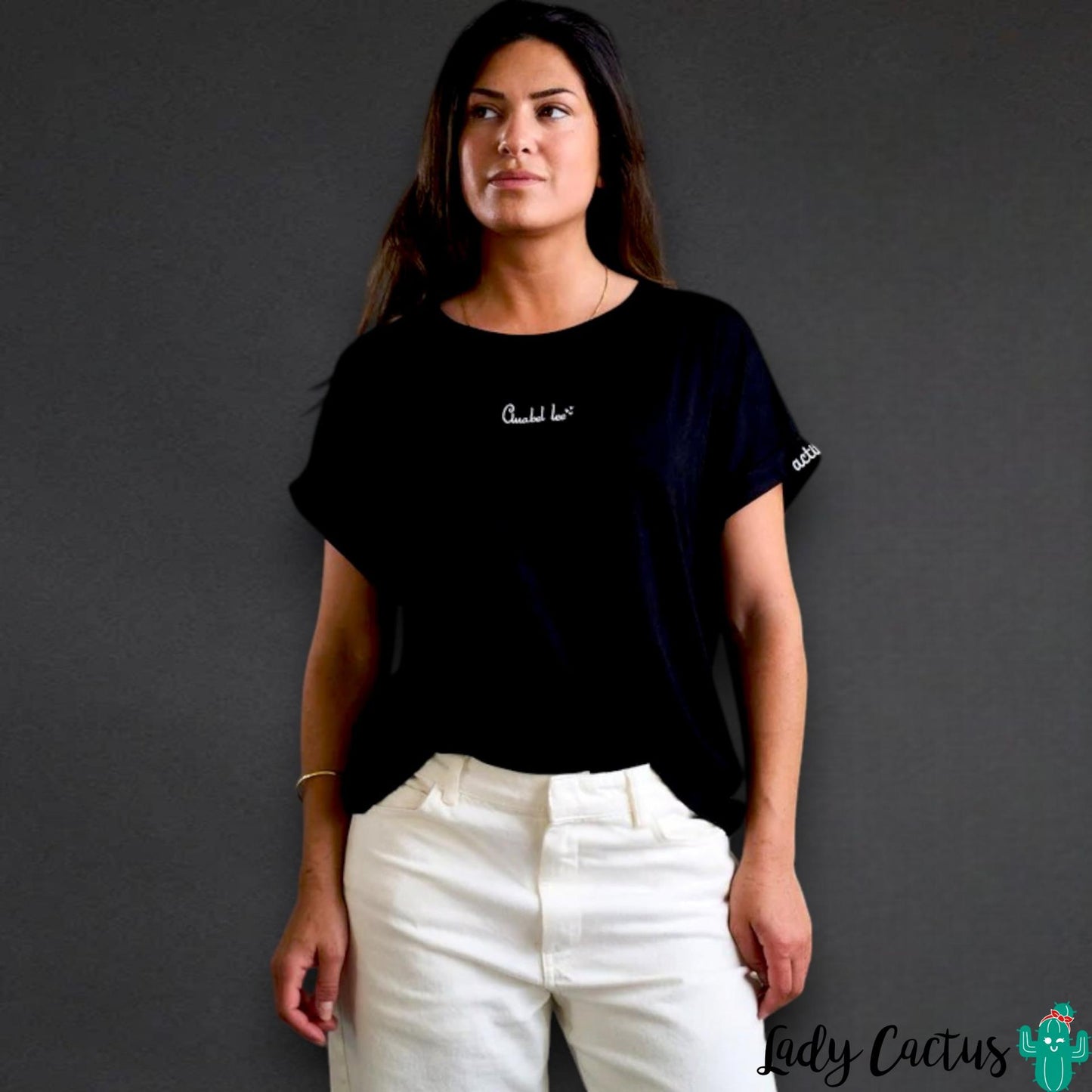 Camiseta Básica Negra Actitud + como novedad exclusiva de Anabel Lee en Lady Cactus