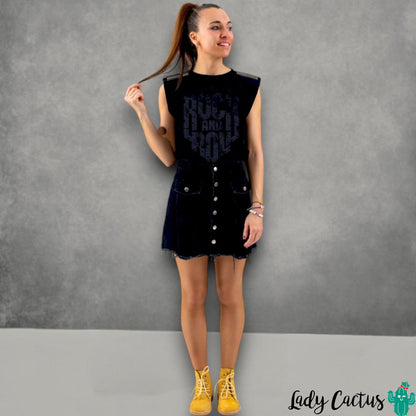 Camiseta Black Rock negro de Lasal con estampación digital y exclusividad numerada