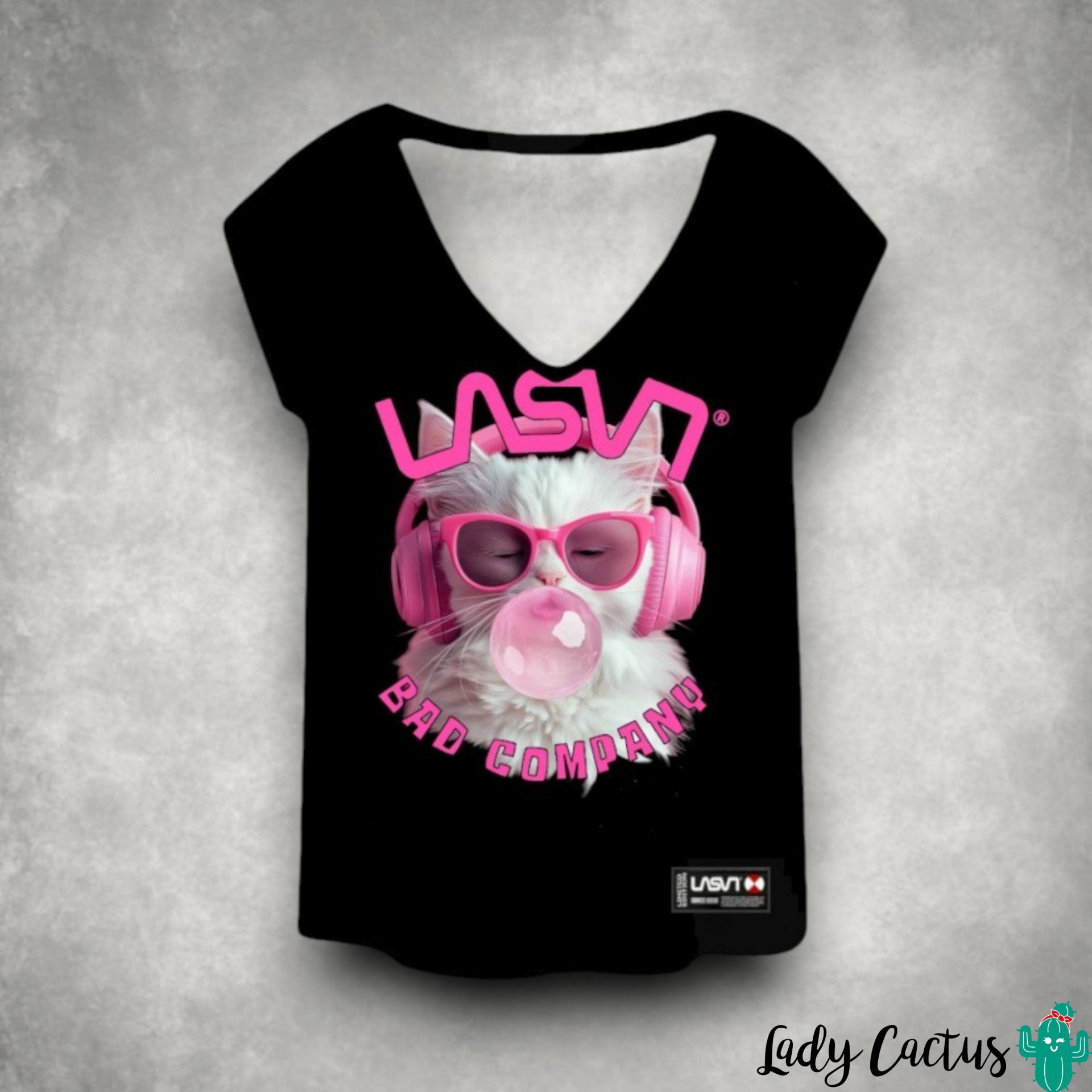 Camiseta Cat con estampado "Cat" vibrante para toque premium artesanal