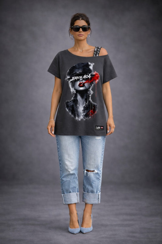 Camiseta 404 gris oscuro de LASAL