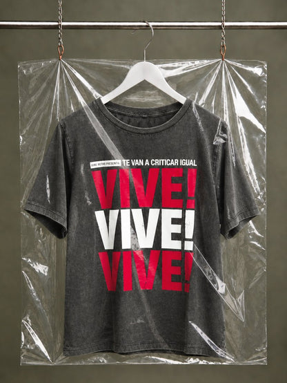 Camiseta "Vive" fade out de Aire Retro