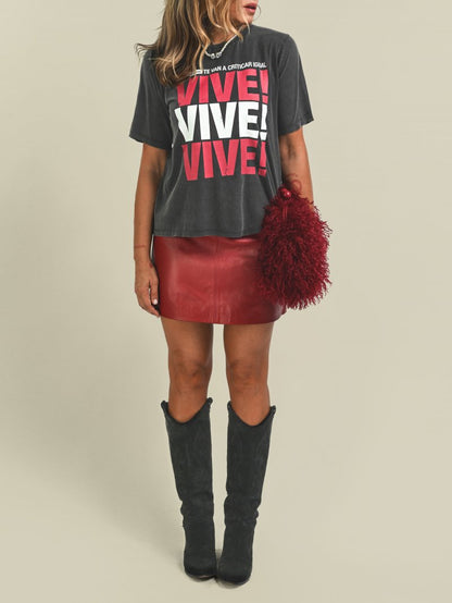 Camiseta "Vive" fade out de Aire Retro