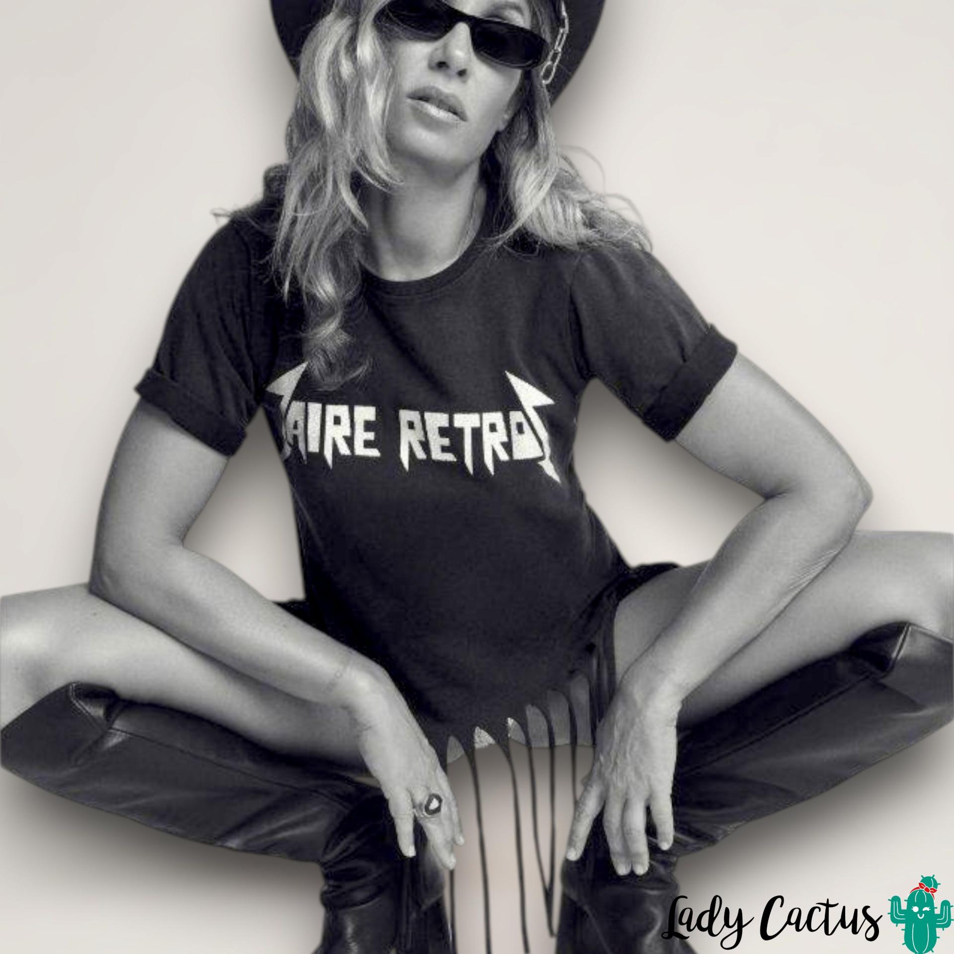 Camiseta Flecos para expresión rebelde vintage de Aire Retro