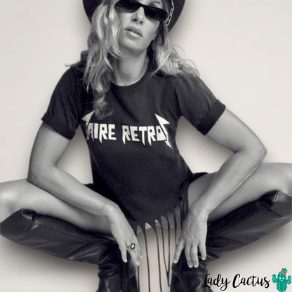 Camiseta Flecos para expresión rebelde vintage de Aire Retro