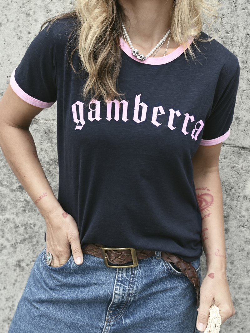 Camiseta Gamberra de Aire Retro azul marino