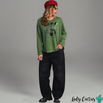 Camiseta Jefa Verde de Aire Retro