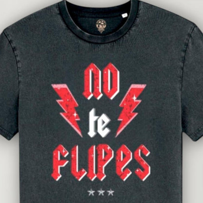 Camiseta No te Flipes en algodón orgánico sostenible de Offset Collage para comodidad auténtica