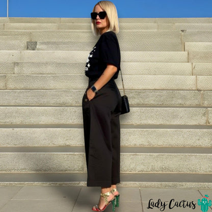 Camiseta over Capri con diseño artesanal español de Noc The Brand en Lady Cactus