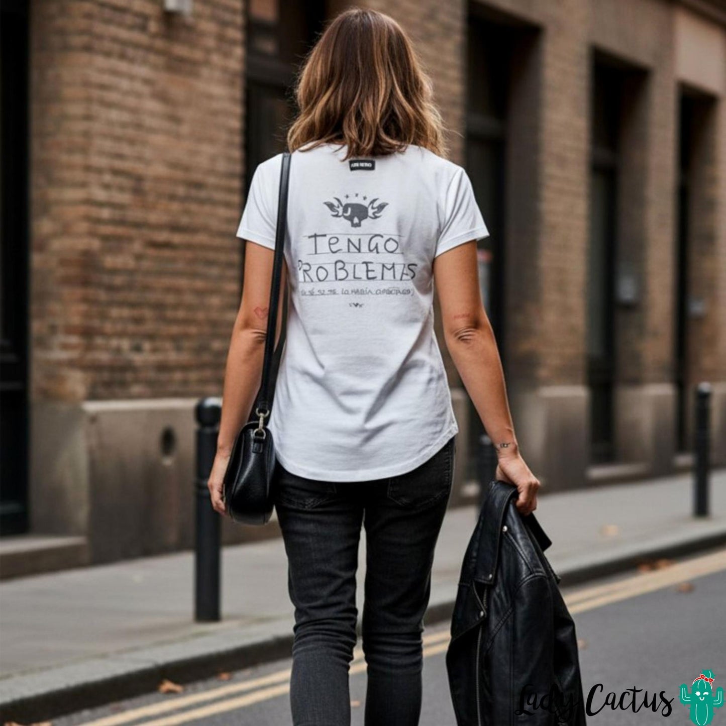 Camiseta Problemas Blanca de Aire Retro