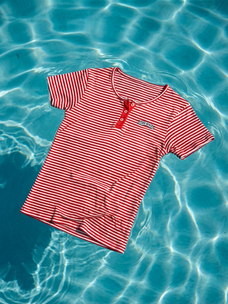 Camiseta abotonada de rayas para mujer en Lady Cactus