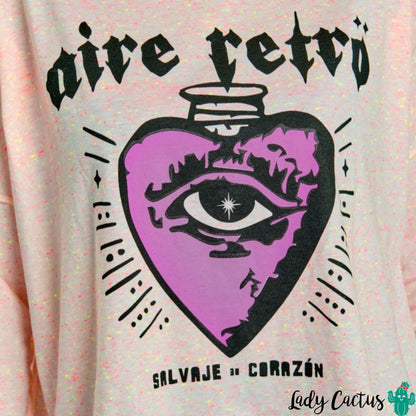 Camiseta Salvaje con diseño original español de Aire Retro en Lady Cactus