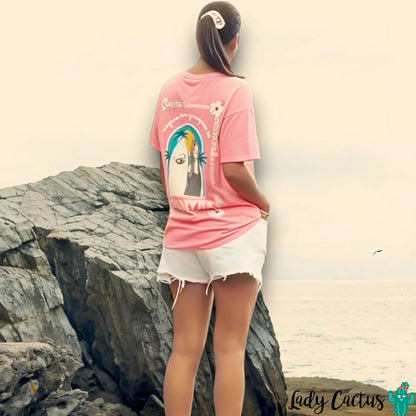 Camiseta Surf Rosa para expresión emocional positiva de Anabel Lee