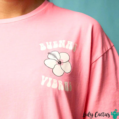 Camiseta Surf Rosa con tinte irregular jaspeado de Anabel Lee para originalidad artesanal