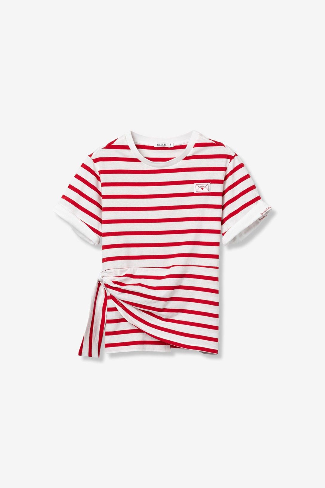 Camiseta de rayas rojas y blancas de Tiffosi