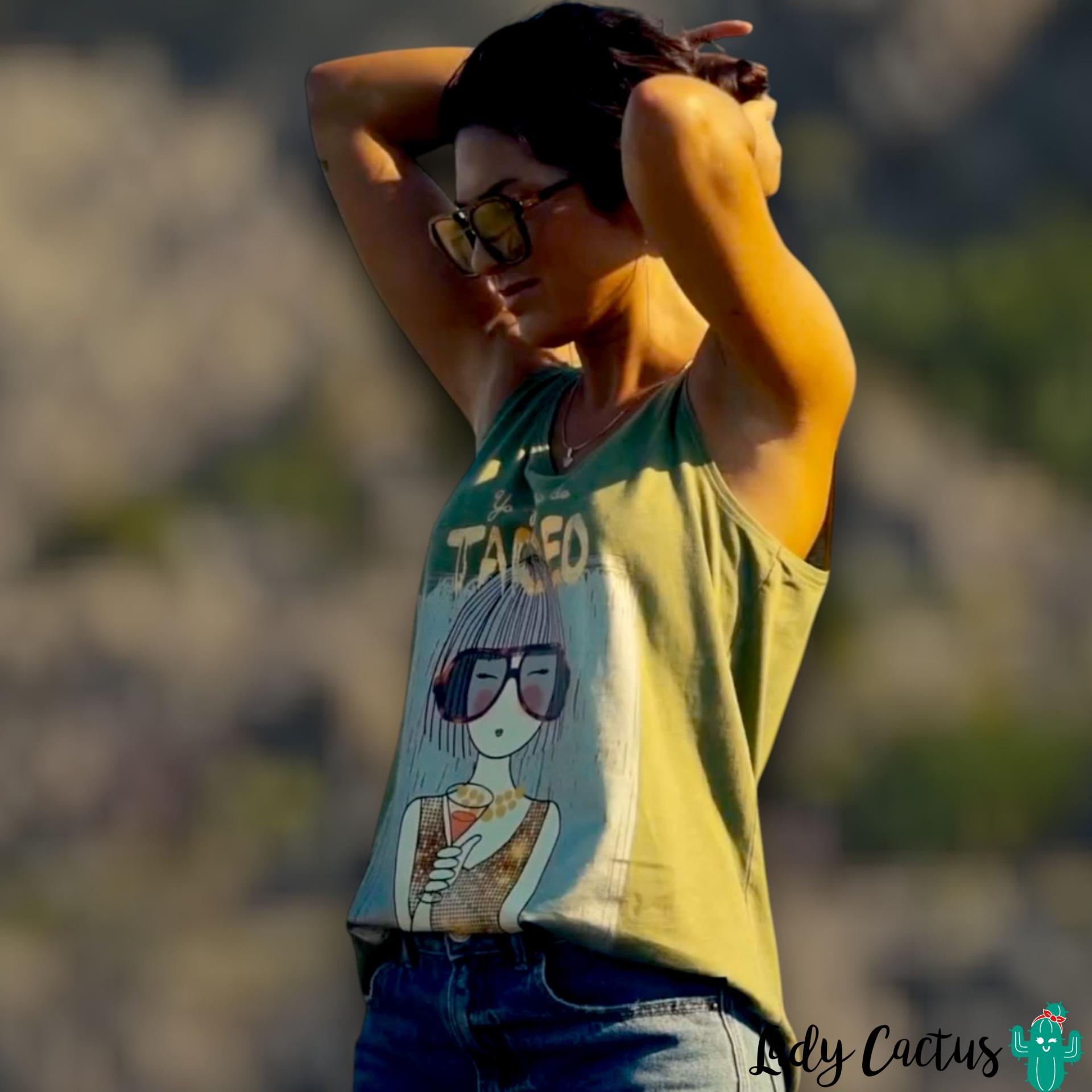 Camiseta de Tirantes Yo Soy Más de Tardeo con print fotográfico de Anabel Lee para guiño positivo