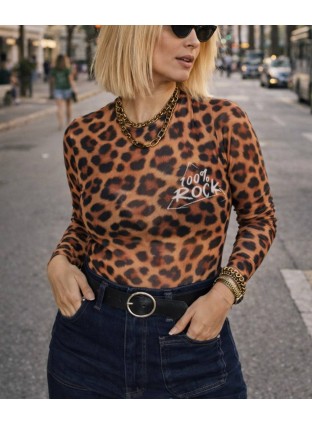 Camiseta de Tul Leopardo de Noc the Brand