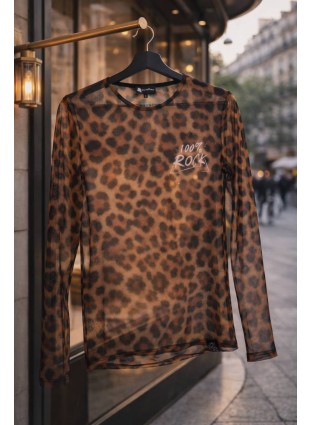 Camiseta de Tul Leopardo de Noc the Brand