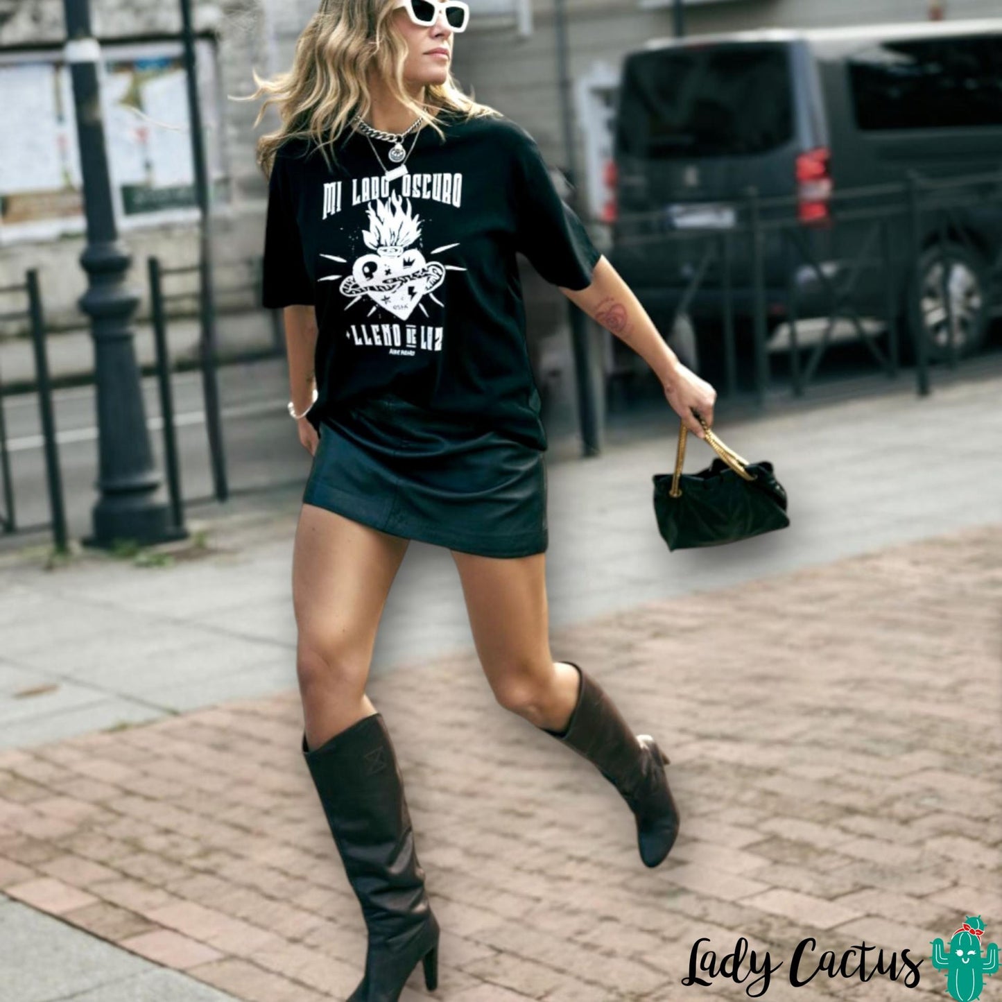 Camiseta Unisex Mi Lado Oscuro con mensaje positivo de Aire Retro para rebeldía luminosa