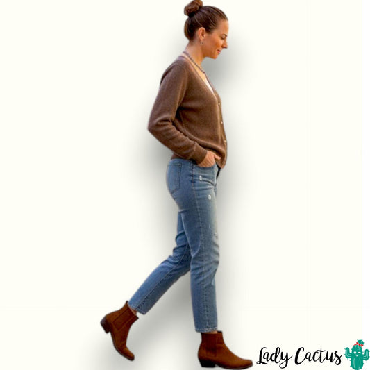 Cárdigan Mix Match de Tiffosi con punto suave