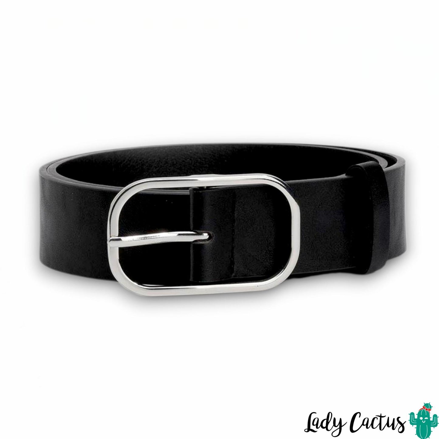 Cinturón negro versátil para mujer de poliuretano de alta calidad